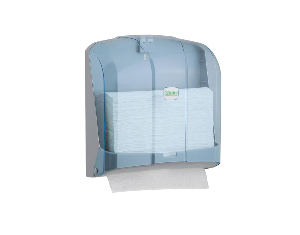 Turkish KH300T Wide Tissue Dispenser, Transparent Color, Capacity 300 Tissues and 200 from Vialli Paper Dispenser KH300T
