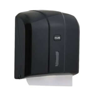 Vialli KH300 Turkish Wide Tissue Dispenser, Black and White, 300 Tissue Capacity